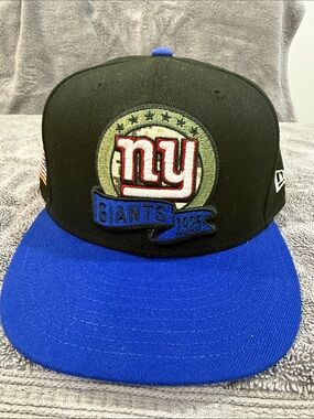 New Era New York Giants Black & Royal Blue Snapback Hat